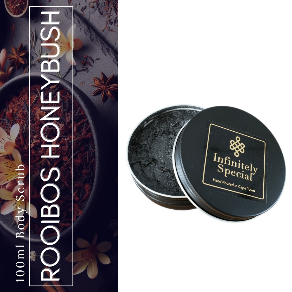 Rooibos Honeybush Activated Charcoal Salt Body Scrub